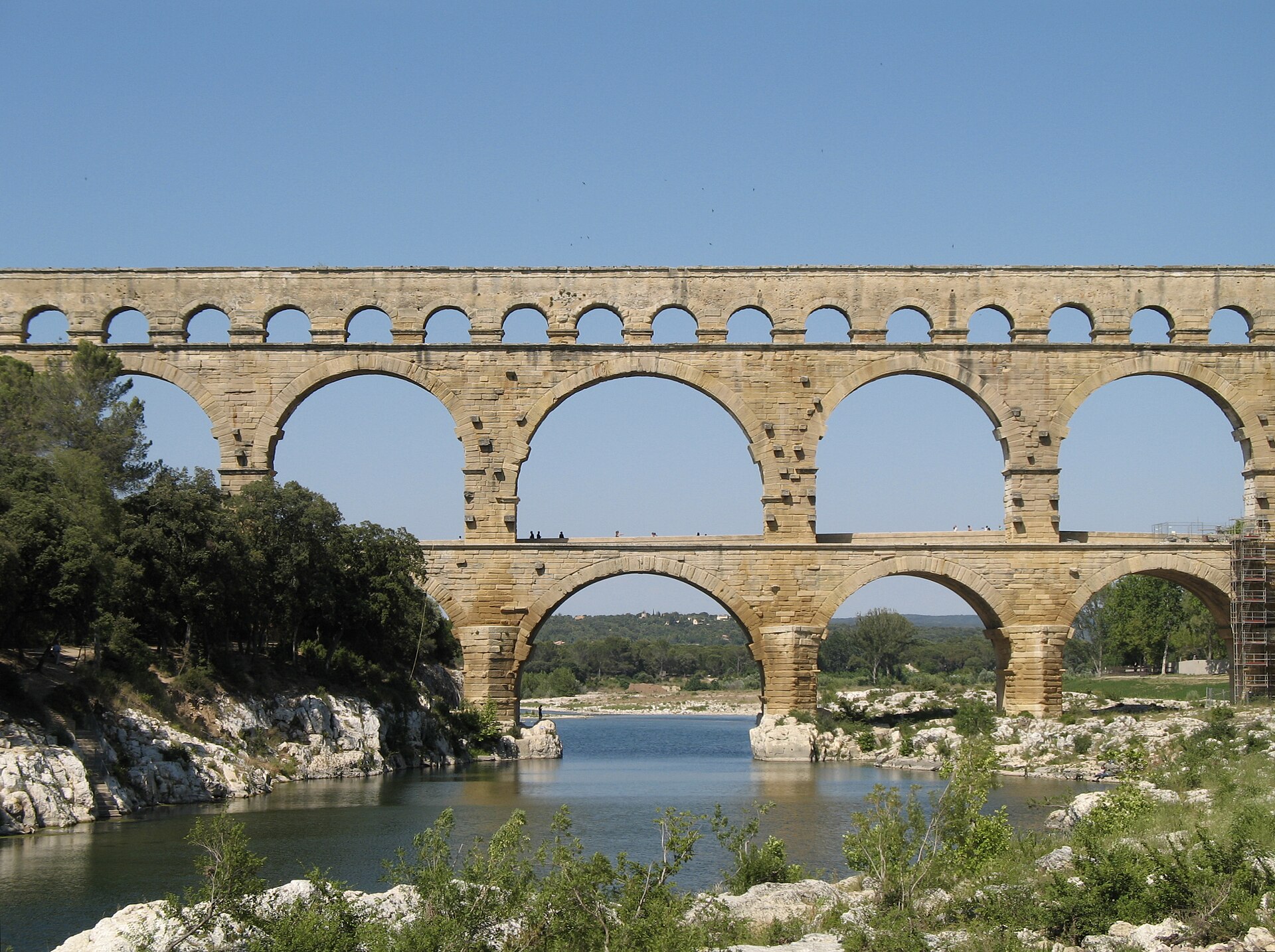 Le Pont du Gard, aqueduc romain sur le Gardon